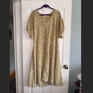 Wray NYC Beatrice Dress XL • Pistachio Zebra Swirl • Rare Discontinued Print